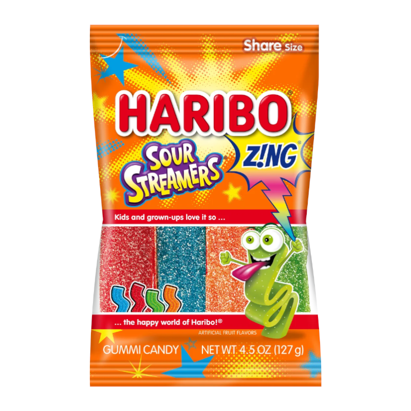 Haribo Sour Streamers 4.5oz